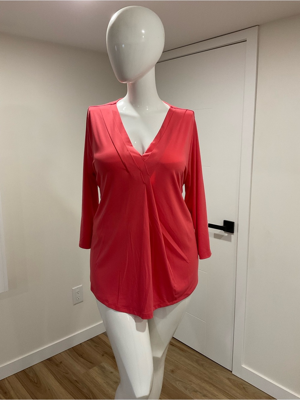 Lane Bryant Hot Pink V-Neck Blouse